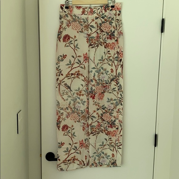 Zara Floral Wide Leg Pant - Picture 1 of 2